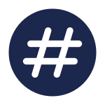 Hashtag Circle SVG Icon